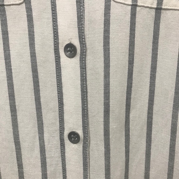 Chaps Petite Striped Linen-Blend Shirtdress. SP - Picture 7 of 15